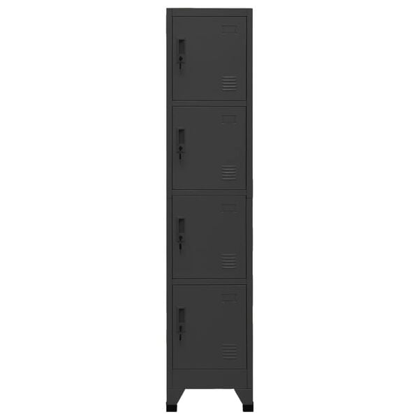vidaXL Locker Cabinet Anthracite Steel Tall Locker Cabinet Rectangular