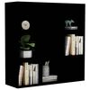 vidaXL Bookcase Black Engineered wood Medium Bookcase Rectangular