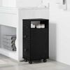 vidaXL Bathroom Furniture Set Black Oak 12.99 x 9.06 x 25.59 in