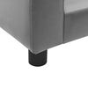 vidaXL Dog Sofa Grey 23.6x16.9x11.8" Plush and Faux Leather