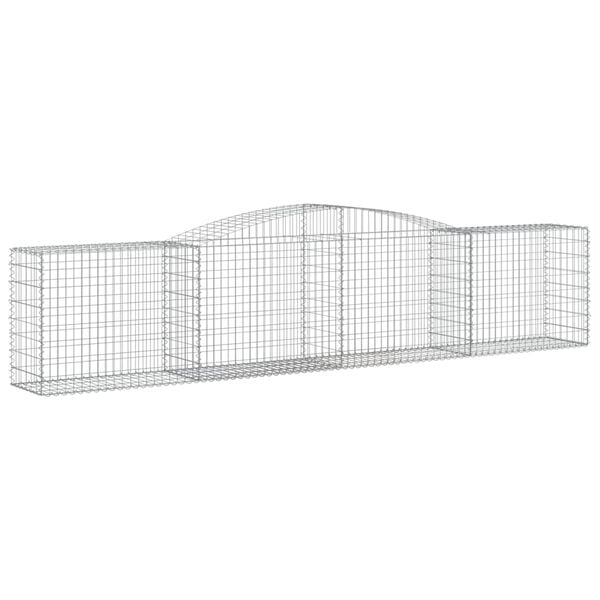 vidaXL Gabion Basket Set of 2 Silver Galvanized Iron Large