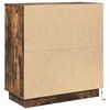 vidaXL Bedside Cabinet with Drawer Smoked Oak 27.95 x 13.58 x 29.53 in