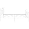 vidaXL Bed Frame White Powder-coated metal Twin Durable Bed Frame