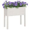 vidaXL Garden Planter Set of 2 White Solid Pinewood Standard Durable