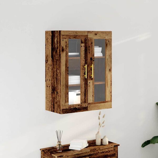 vidaXL Wall Cabinet Old Wood 27.36 x 13.39 x 35.43 in Engineered Wood