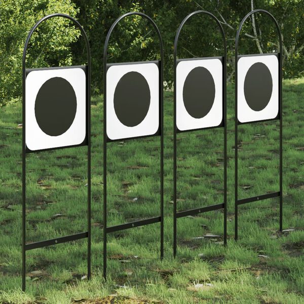 vidaXL Dressage Marker Black and White Steel 8.9 x 27.4 in Durable