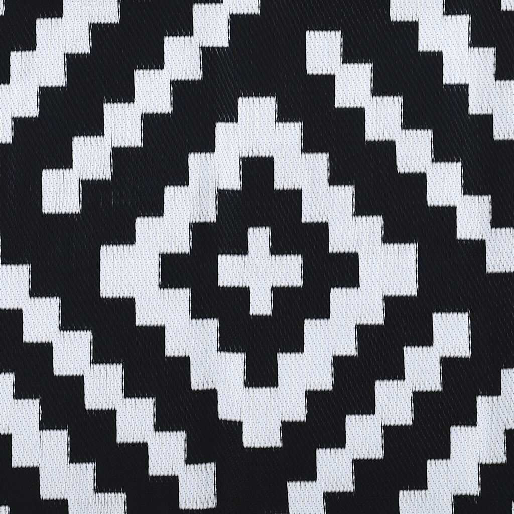 vidaXL Patio Carpet ARAKIL White and Black 47.2x70.9" PP