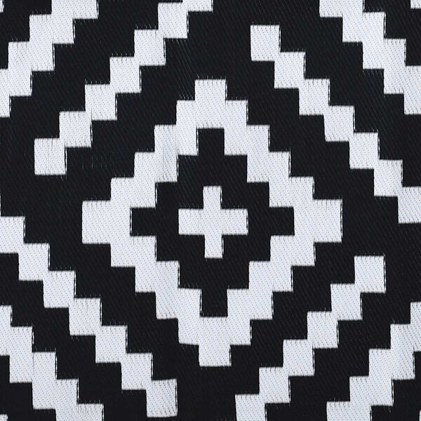 vidaXL Patio Carpet ARAKIL White and Black 47.2x70.9" PP