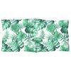vidaXL Lowback Chair Cushion Set of 2 Leaf Pattern