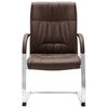 vidaXL Office Chair Brown Faux leather, iron, foam 40.2 x 26.6 x 22.8 in