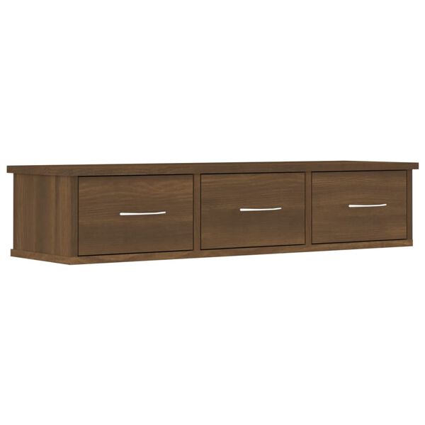 vidaXL Wall Cabinet Brown Oak Engineered Wood Medium Wall Cabinet