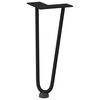 vidaXL Hairpin Table Leg Black Solid Powder-Coated Steel Small