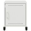 vidaXL Bedside Cabinet White Cold-rolled steel Medium Bedside Cabinet