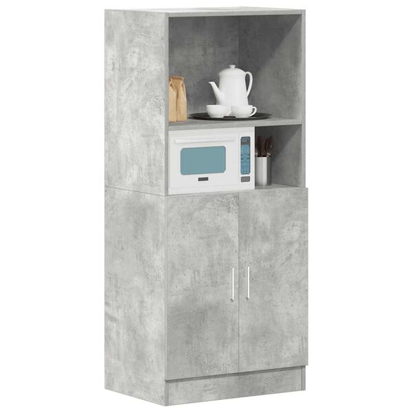 vidaXL Kitchen Cabinet Concrete grey Engineered wood Medium