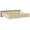vidaXL Bed Drawer Light grey Engineered wood, Velvet (100% polyester)