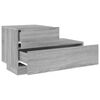 vidaXL Bedside Cabinet Grey Sonoma Engineered Wood Medium Storage