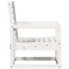 vidaXL Garden Chair White Solid Pine Wood Standard Garden Chair