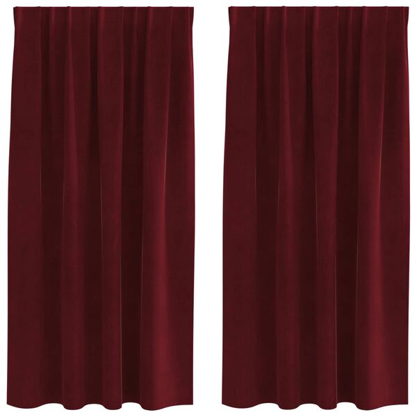 vidaXL Blackout Curtains 2 pcs Wine Red 55.12 x 68.90 in Velvet