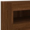 vidaXL TV Wall Cabinet Brown Oak Engineered Wood Modern Floating TV Unit