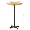 vidaXL Bar Table Natural wood, Black Rough mango wood, Iron Compact