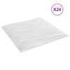 vidaXL Wall Panels 24 pcs White 19.7"x19.7" XPS 64.6 ft&sup2; Stone