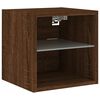vidaXL TV Wall Cabinet Brown Oak Engineered wood Compact TV Wall Cabinet