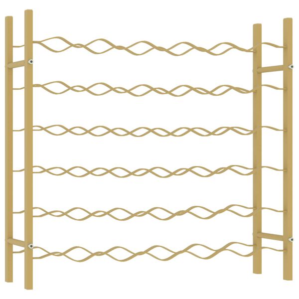 vidaXL Wine Rack for 36 Bottles Gold Metal