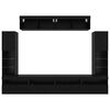 vidaXL TV Cabinet Set Wall-mounted 6 pcs Black oak Engineered wood