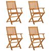 vidaXL Garden Dining Set Wood Solid Acacia wood 5 piece set Foldable