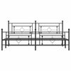vidaXL Bed Frame Black Powder-Coated Steel Full Stylish and Durable