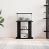 vidaXL Aquarium Stand Black Oak Engineered wood 23.6 in Aquarium Stand