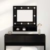 vidaXL Mirror Cabinet with Shelf Black Oak 23.62 x 12.40 x 24.41 in