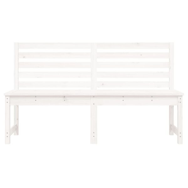 vidaXL Garden Bench White Solid Pine Wood Large Classic/Traditional