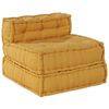 vidaXL Modular Sofa 4 pcs Yellow Fabric