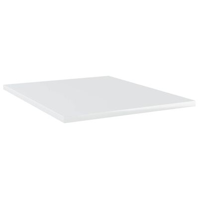vidaXL Bookshelf Boards 8 pcs High Gloss White 15.7"x19.7"x0.6" Engineered Wood