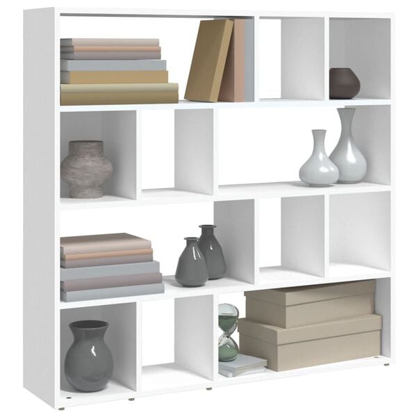 vidaXL Book Cabinet/Room Divider White 41.3"x9.4"x40.2"