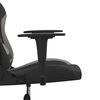 vidaXL Gaming Chair Black and Light Gray Fabric