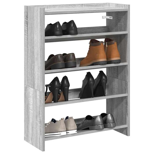 vidaXL Shoe Rack Gray Sonoma Engineered Wood Slim Shoe Rack