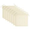 vidaXL Garden Chair Set of 8 Cream (Cushion), Natural Wood (Chair)