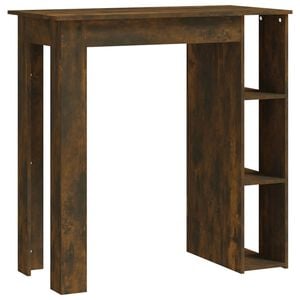 vidaXL Bar Table Smoked Oak Engineered Wood Small Bar Table