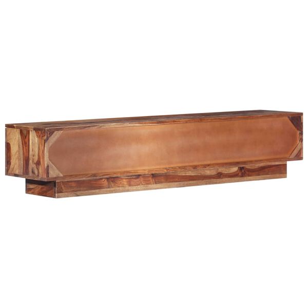 vidaXL TV Cabinet Light Brown Solid Acacia Wood, Engineered Wood 57.1 in