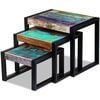 vidaXL Side Table Set of 3 Varies Solid reclaimed wood Small to medium