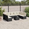 vidaXL Garden Sofa Set Black, Cream White