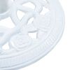 vidaXL Umbrella Base White Cast iron 15.7 in diameter base