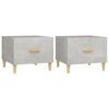 vidaXL Coffee Table Set of 2 Concrete Grey