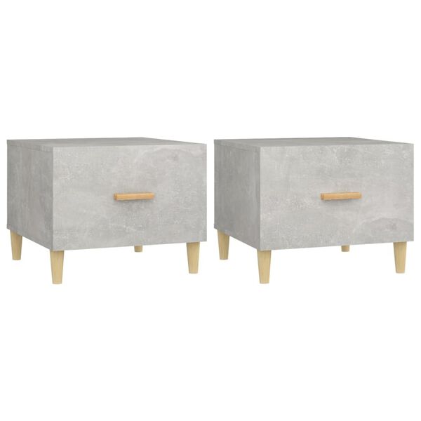 vidaXL Coffee Table Set of 2 Concrete Grey