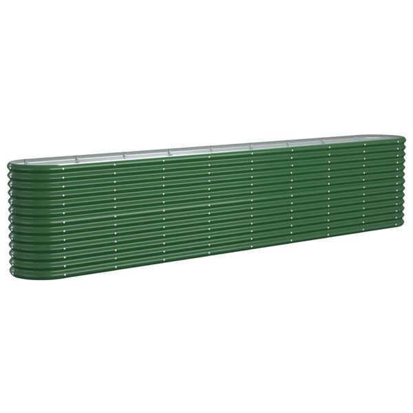 vidaXL Garden Raised Bed Green Powder-coated steel Large Durable