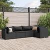 vidaXL Patio Lounge Set Black
