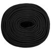 vidaXL Boat Rope Full Black 0.39 " 328.1 ' Polypropylene