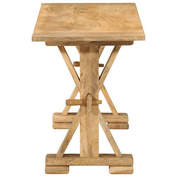 vidaXL Bench Natural Mango Wood Solid Mango Wood Medium Durable Bench